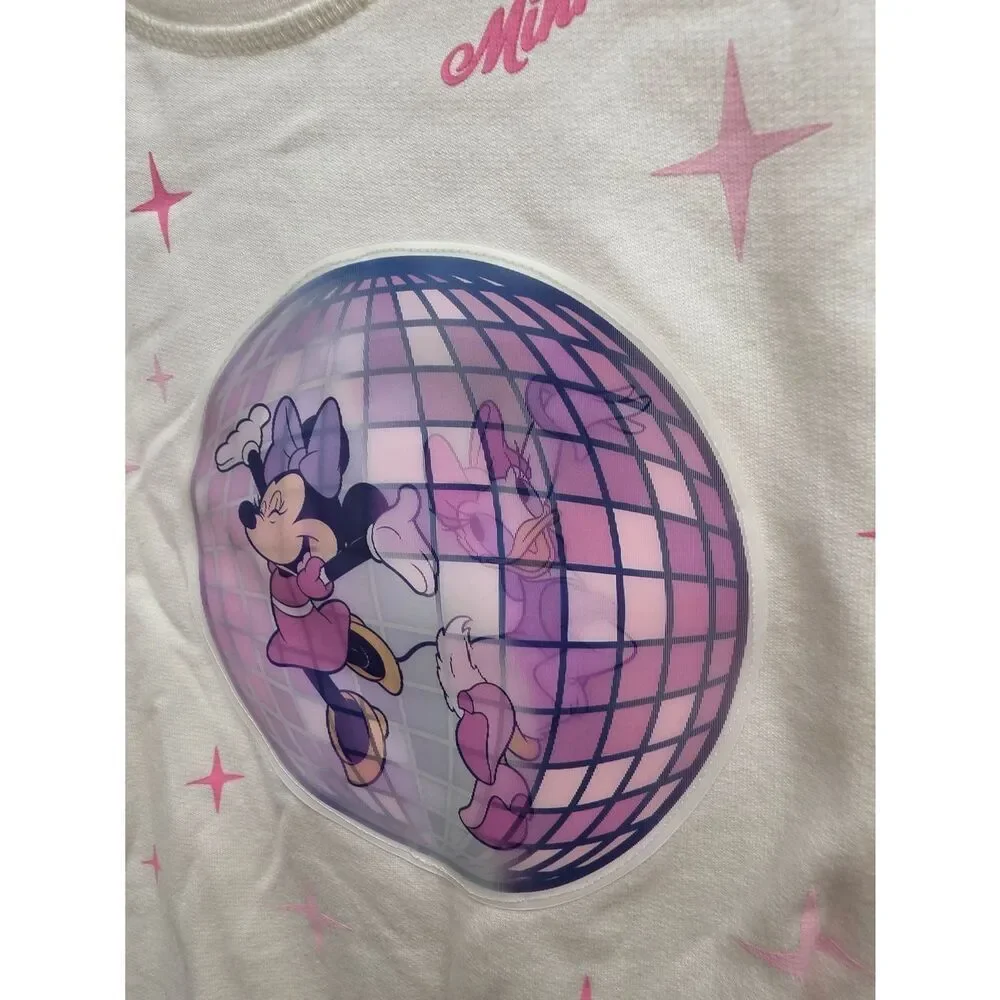 Nwt Disney Minnie & Friends Toddler Girls Disco Graphic Sweatshirt